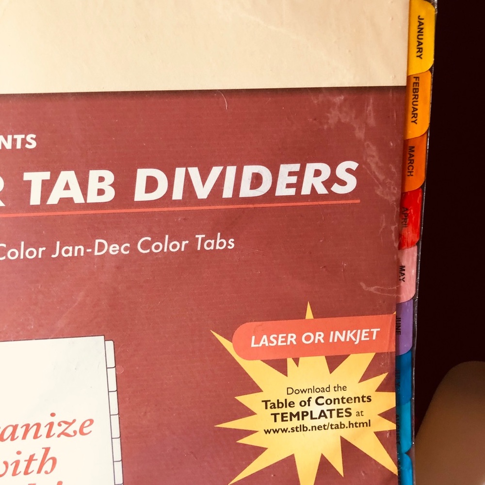 Multi-Color Tab Dividers - Picture 4 of 7